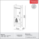 Ver imagem 4 de Estante Closet 4 Prateleiras MDF 73,5cm Off White com Freijó Dalla Costa Móveis