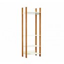Ver imagem 3 de Estante Closet 4 Prateleiras MDF 73,5cm Off White com Freijó Dalla Costa Móveis