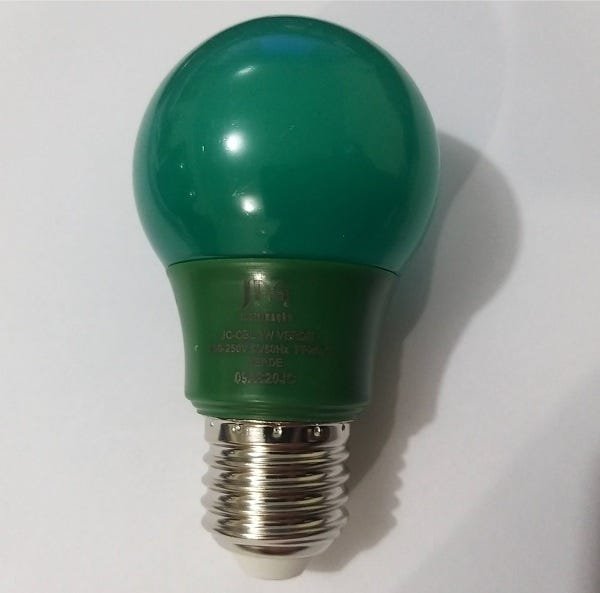 Lâmpada LED Decorativa A55 3W Verde 100-250Vca - 1