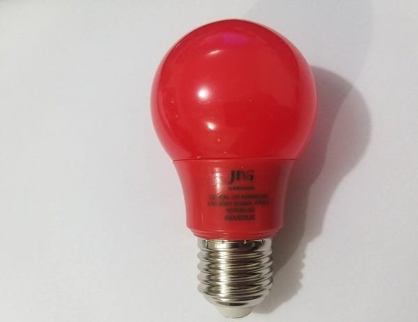 Lâmpada LED Decorativa A55 3W Vermelha 100-250Vca