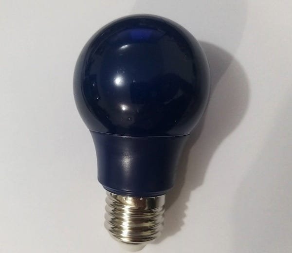 Lâmpada LED Decorativa A55 3W Azul 100-250Vca - 1