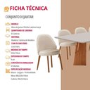 Ver imagem 7 de Sala de Jantar Mesa Florida 220cm Tampo Laqueado com Vidro e 8 Cadeiras Suiça