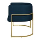 Ver imagem 3 de Namoradeira 2 Lugares Decorativa Luana Base Gold Veludo Azul Marinho - Montanaris Decor Md Montanari