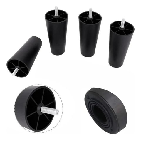 Kit com 6 Pés para Box Universal 12cm com Rosca Reforçado