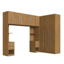 Ver imagem 2 de Quarto Modulado 100% MDF 5 Peças Mesa de Cabeceira Direita e Esquerda 9 Portas e 4 Gavetas Integrato