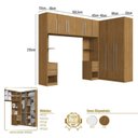 Ver imagem 3 de Quarto Modulado 100% MDF 5 Peças Mesa de Cabeceira Direita e Esquerda 9 Portas e 4 Gavetas Integrato