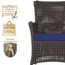 Ver imagem 4 de 4 Poltronas e 1 Mesa Igapó em Alumínio Pintura Marrom Corda Náutica Estofado 10