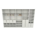 Ver imagem 2 de Kit Closet Armário Colmeia Roupeiro Cabideiro M54 100% Mdf - Branco