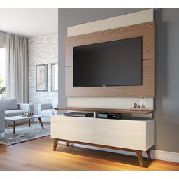 Rack para TV até 55 polegadas 146 cm 2 gavetas Classic Pés em Madeira Maciça - 5