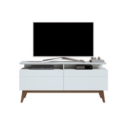 Rack para TV até 55 polegadas 146 cm 2 gavetas Classic Pés em Madeira Maciça - 6