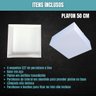 Luminária Plafon Aço e Acrílico Sobrepor Quadrado 50x50 Cm  - Branco Texturizado - 3