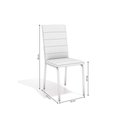 Ver imagem 2 de Conjunto: Mesa de Cozinha Reno c/ Tampo de Vidro 150cm + 6 Cadeiras Amsterdã Cromada/Branco -