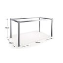 Ver imagem 3 de Conjunto: Mesa de Cozinha Reno c/ Tampo de Vidro 150cm + 6 Cadeiras Amsterdã Cromada/Branco -