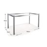 Conjunto: Mesa de Cozinha Reno c/ Tampo de Vidro 150cm + 6 Cadeiras Amsterdã Cromada/Branco - - 3