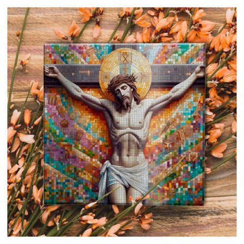 Azulejo Jesus Crucificado 20x20 Decorativo