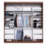 Guarda-Roupa Noronha 219cm com 1 Porta Espelhada 100% MDF Nozes/Areia - 6