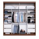 Ver imagem 6 de Guarda-Roupa Noronha 219cm com 1 Porta Espelhada 100% MDF Nozes/Areia