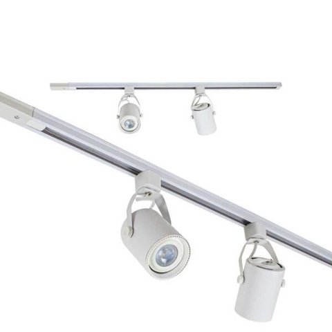Kit Trilho Eletrificado 1M + 2 Spot Branco + 2 LED Par20 3000K St1978