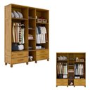 Ver imagem 4 de Guarda-roupa Madeira 5 Portas 4 Gavetas Pollux