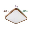 Ver imagem 2 de Plafon Metal e Acrílico Amadeirado Timber LED 24W 6500k 40cm ST1936