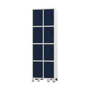 Ver imagem 1 de Armário Roupeiro De Aço Para Vestiário 8 Portas Locker Azul Marinho
