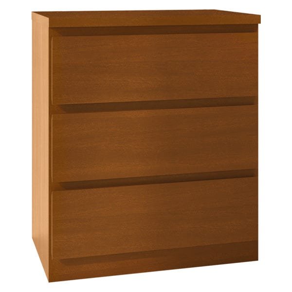 Mesa de Cabeceira Alicante com 3 Gavetas 100% Mdf Champanhe - 3