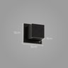 Arandela Box Cubo Pequena 1 Facho PRETO Parede Muro St1319 - 2