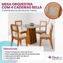 Ver imagem 6 de Kit Mesa de Jantar Orquestra com 4 Cadeiras Bella em Boucle