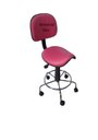 Ver imagem 2 de Cadeira Sela Secretaria Estética para Manicure Tatuador Dentista Base Cromada Corano Pink