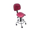 Ver imagem 2 de Cadeira Sela Secretaria Estética para Manicure Tatuador Dentista Base Cromada Corano Pink
