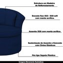 Ver imagem 3 de Kit 2 Poltronas Decorativas com Sapata de Plástico Granada Veludo Azul Marinho - Gran Belo