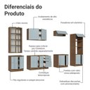 Ver imagem 5 de Armário de Cozinha Completa 340cm Rustic/cinza Lux Madesa 02 Rustic/cinza
