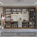 Ver imagem 4 de Armário de Cozinha Completa 340cm Rustic/cinza Lux Madesa 02 Rustic/cinza