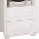 Ver imagem 3 de Kit 2 Mesas de Cabeceira 2 Gavetas Lóquio 100% Mdf - Casa Chick Branco
