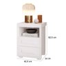 Kit 2 Mesas de Cabeceira 2 Gavetas Lóquio 100% Mdf - Casa Chick Branco - 7