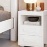 Kit 2 Mesas de Cabeceira 2 Gavetas Lóquio 100% Mdf - Casa Chick Branco - 5