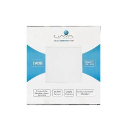 Luminária Led Quadrada Embutir 40w Bivolt Luz Branca 62cm - 2