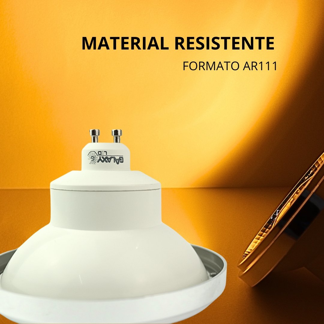 Lâmpada Led Ar111 12w 950lm Bivolt Luz Amarela Galaxy - 7