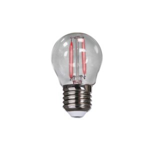 Lâmpada Led G45 Bolinha Filamento 2w Vermelho Bivolt