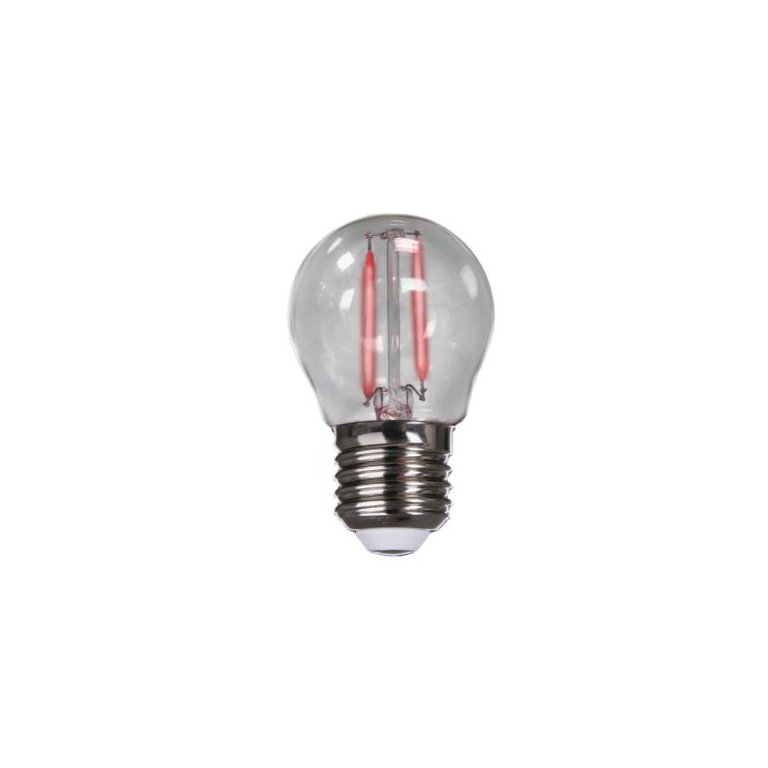 Lâmpada Led G45 Bolinha Filamento 2w Vermelho Bivolt