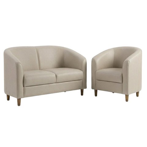 Kit Poltrona e Namoradeira Aura Pes Madeira Courino Tcs 725 Moll