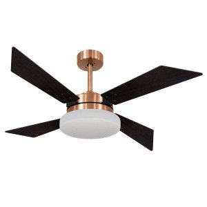 Ventilador de Teto Vidro Plano 4 Pás Tech Volare 127V