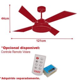 Ventilador de Teto Vidro Plano 4 Pás Tech Volare 127V - 7