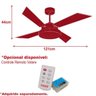 Ventilador de Teto Vidro Plano 4 Pás Tech Volare 127V - 7