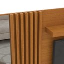 Ver imagem 6 de Painel Home Suspenso para Tv até 75 Polegadas Paris com Nichos Espelho e Ripado Lateral 218 Cm -