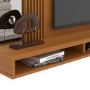 Ver imagem 5 de Painel Home Suspenso para Tv até 75 Polegadas Paris com Nichos Espelho e Ripado Lateral 218 Cm -