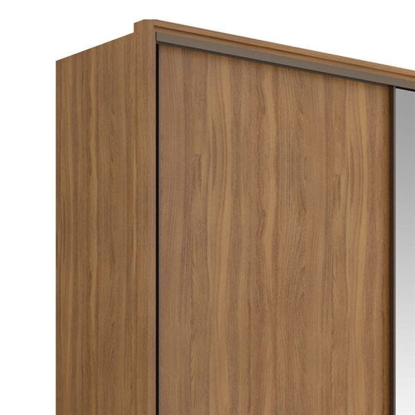 Guarda-Roupa Puegan 267cm com 3 Portas de Correr Amêndoa - 4