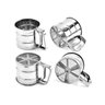 PENEIRA POLVILHADOR CANECA FARINHA INOX LUXO COM GATILHO - 3