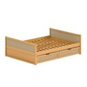 Ver imagem 1 de Cama Casal Madeira Maciça com Gavetas Magna Kids Casatema MadeiraOriginals Marrom/Natural