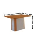 Ver imagem 6 de Conjunto Jantar Isadora 4 Lugares MDF Cadeiras Lira Veludo Off White 120cm Moderna